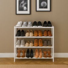 Neo 4-Tier Bamboo Shoe Rack Wooden Shoe Storage Organiser Shelf for Hallway, Entrance Living Room